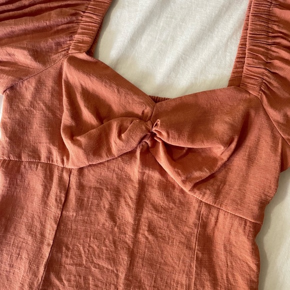 Nine West Teracotta Bow Accent Top - Picture 1 of 5
